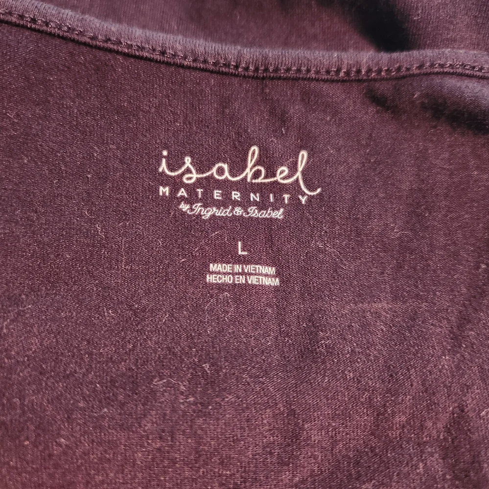 Isabel Maternity by Ingrid & Isabel Classic Black Midi Dress Size Large - Picture 4 of 5